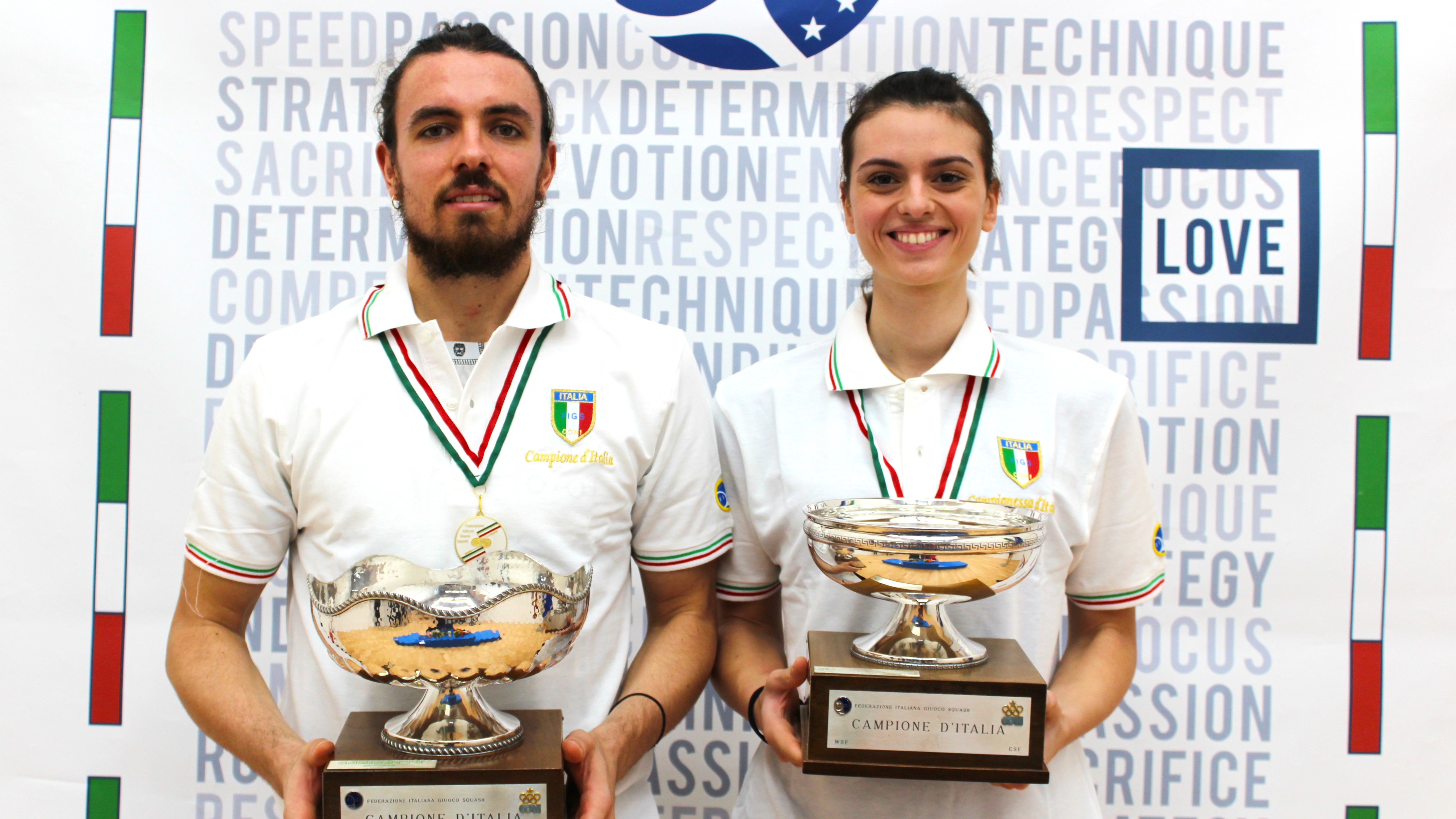 Tartarone-Farneti Capitani delle Squadre Nazionali seniores di Squash